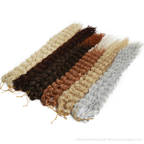 synthetic ombre braiding hair Crochet Bulk Curly Long Egyotian Water Wave Crochet Wavy Braiding Hair